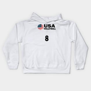 USA Volleyball #8 T-shirt Design Kids Hoodie